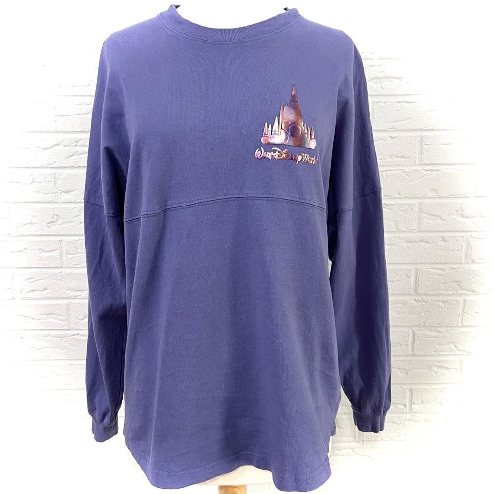 Walt Disney World 50th Anniversary Spirit Jersey Women’s Purple Long Sleeve XS